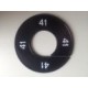 Maatring 9cm zwart/wit 41 